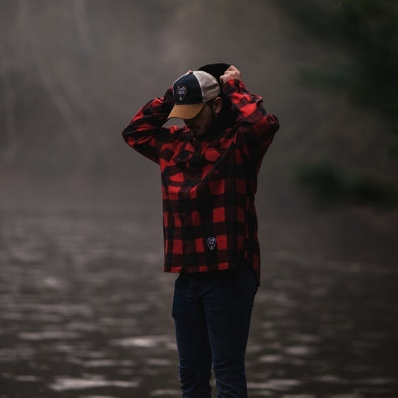 COUNTRY LIBERTY | Red Plaid Fleece Unisex XS ~ NWOT - Picture 4 of 5